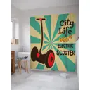 Шторка для ванной комнаты JoyArty sc_22049 200x180см цвет красный