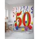 Шторка для ванной комнаты JoyArty sc_33115 200x180см цвет красный
