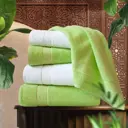 Набор из 4 полотенец Marrakesh 50x80 см 70x130 см цвет белый нежно-оливковый