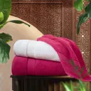 Набор из 2 полотенец Marrakesh 50x80 см цвет белый спелая слива