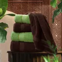 Набор из 4 полотенец Marrakesh 50x80 см цвет зеленый папоротник темный шоколад
