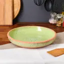 Сковорода Красная глина 7373548 29.5 см глина без крышки цвет зеленый