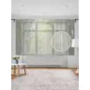 Тюль на шторной ленте для кухни Спокойный Лес 155х180 см цвет зеленый