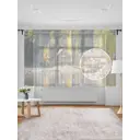 Тюль на шторной ленте для кухни Дом У Водоема 155х180 см цвет зеленый