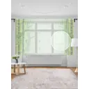 Тюль на шторной ленте для кухни Бамбуковые Стены 155х180 см цвет зеленый