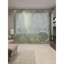 Тюль на шторной ленте Солнечный Густой Лес 155х265 см цвет зеленый