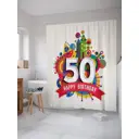 Шторка для ванной комнаты JoyArty sc_33131 200x180см цвет розовый