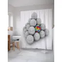 Шторка для ванной комнаты JoyArty sc_4263 200x180см цвет серый серебристый