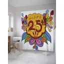 Шторка для ванной комнаты JoyArty sc_34171 200x180см цвет жёлтый золотой
