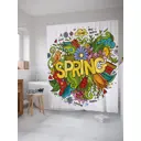 Шторка для ванной комнаты JoyArty sc_25671 200x180см цвет оранжевый медный