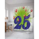 Шторка для ванной комнаты JoyArty sc_34158 200x180см цвет фиолетовый