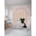 Шторка для ванной комнаты JoyArty sc_9740 200x180см цвет черный