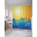 Шторка для ванной комнаты JoyArty sc_26933 200x180см цвет жёлтый золотой