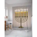 Шторка для ванной комнаты JoyArty sc_5932 200x180см цвет бежевый