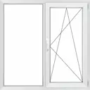 Окно ПВХ Grunder П2_1_Gr_70_REZE_1900*1000 двухстворчатое 100х190см внутренний двухкамерный