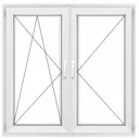 Окно ПВХ Rehau Л2_2_Grazio_REZE_1700*1000 двухстворчатое 100х170см внутренний двухкамерный