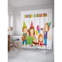 Шторка для ванной комнаты JoyArty sc_34455 200x180см цвет зеленый