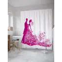 Шторка для ванной комнаты JoyArty sc_35158 200x180см цвет розовый