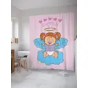 Шторка для ванной комнаты JoyArty sc_9609 200x180см цвет розовый