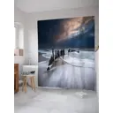 Шторка для ванной комнаты JoyArty sc_20541 200x180см цвет серый серебристый