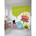 Шторка для ванной комнаты JoyArty sc_34314 200x180см цвет зеленый