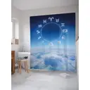 Шторка для ванной комнаты JoyArty sc_33717 200x180см цвет синий