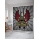 Шторка для ванной комнаты JoyArty sc_31031 200x180см цвет красный
