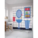Шторка для ванной комнаты JoyArty sc_2873 200x180см цвет красный