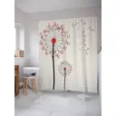 Шторка для ванной комнаты JoyArty sc_4261 200x180см цвет красный