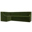 Диван Лига диванов Мерлин 203x87x132 см микровельвет цвет зеленый 100451L