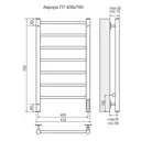 Полотенцесушитель электрический Terminus Аврора П7 90 Вт 40x75 см цвет хром