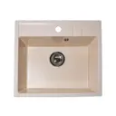 Врезная мойка Granalliance GA-21m 49.50x55.50 глубина 20 см литьевой мрамор цвет бежевый