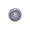 Врезная мойка Glanz J-004 43.50x43.50 глубина 20 см литьевой мрамор цвет темно-серый