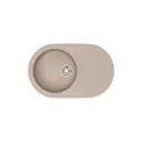 Врезная мойка Glanz J-011 72x45.50 глубина 18.50 см литьевой мрамор цвет песочный