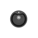 Врезная мойка Glanz J-024 49x49 глубина 18.50 см литьевой мрамор цвет антрацит
