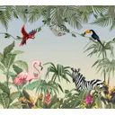 Фотообои флизелиновые Bartonwall 300x270 см Животные в джунглях