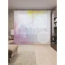 Тюль на шторной ленте Нежность в мелочах 310х265 см рисунок растительный цвет желтый