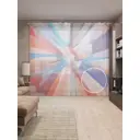 Тюль на шторной ленте Цветок-хамелеон 310х265 см цвет кирпичный