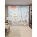 Тюль на шторной ленте Мой рай 310х265 см цвет голубой