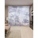 Тюль на шторной ленте Дотянутся к пальмам 310х265 см рисунок природный цвет серый