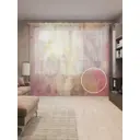 Тюль на шторной ленте Музыка воображения 310х265 см цвет красный
