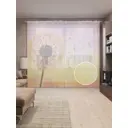 Тюль на шторной ленте Грезы одуванчика 310х265 см рисунок растительный цвет желтый