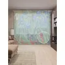 Тюль на шторной ленте Восхитительная природа 310х265 см рисунок вензель цвет зеленый