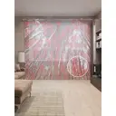 Тюль на шторной ленте Фантастика в лесу 310х265 см рисунок растительный цвет кирпичный