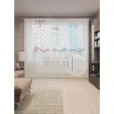 Тюль на шторной ленте Для дождливого дня 310х265 см цвет зеленый
