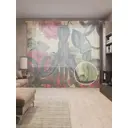 Тюль на шторной ленте Садовый осьминог 310х265 см цвет коричневый