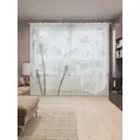 Тюль на шторной ленте Свободные одуванчики 310х265 см рисунок растительный цвет зеленый