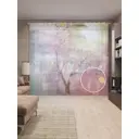 Тюль на шторной ленте Темные ночи 310х265 см рисунок растительный цвет фиолетовый