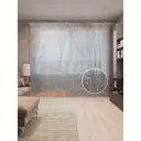 Тюль на шторной ленте Дождевые леса 310х265 см рисунок природный цвет оранжевый