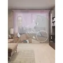 Тюль на шторной ленте Медведь боксер 310х265 см цвет черный